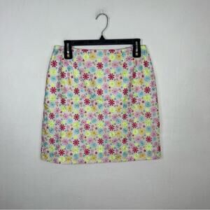 Lilly Pulitzer Starlet Eyelet Floral Embroidered Mini Skirt Size 8